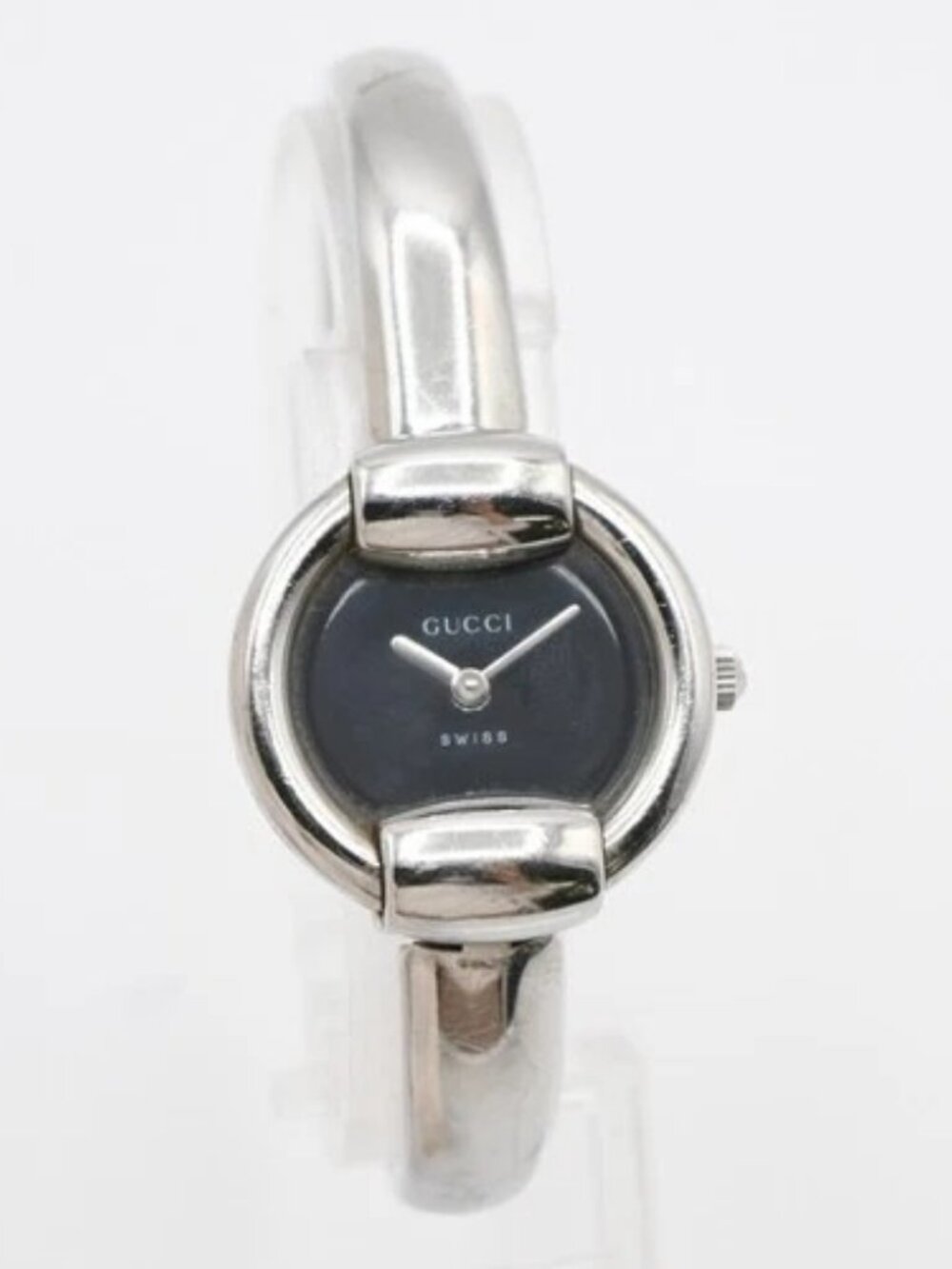 GUCCI 1400L Watch Quartz Bangle Bracelet 25 mm Stainless Steel Silver 02LC586 - Picture 7 of 16